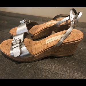 Stella McCartney silver wedges